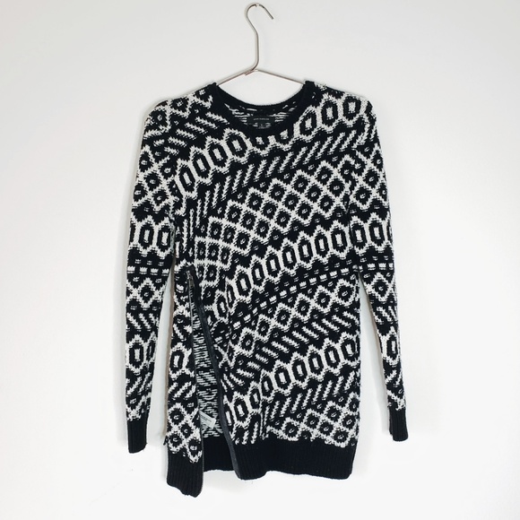 Ann Taylor | Sweaters | Ann Taylor Black And White Asymmetric Sweater ...